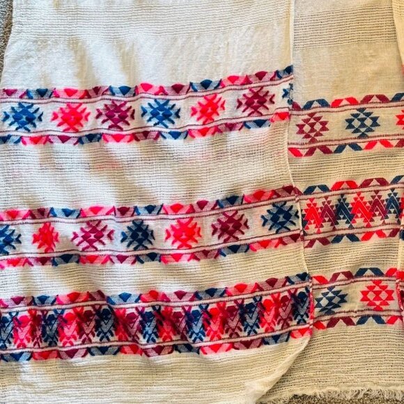 Handwoven Boho Kimono Cardigan Wrap Swim Coverup Boho Cotton One Size Fits Most - Picture 4 of 7